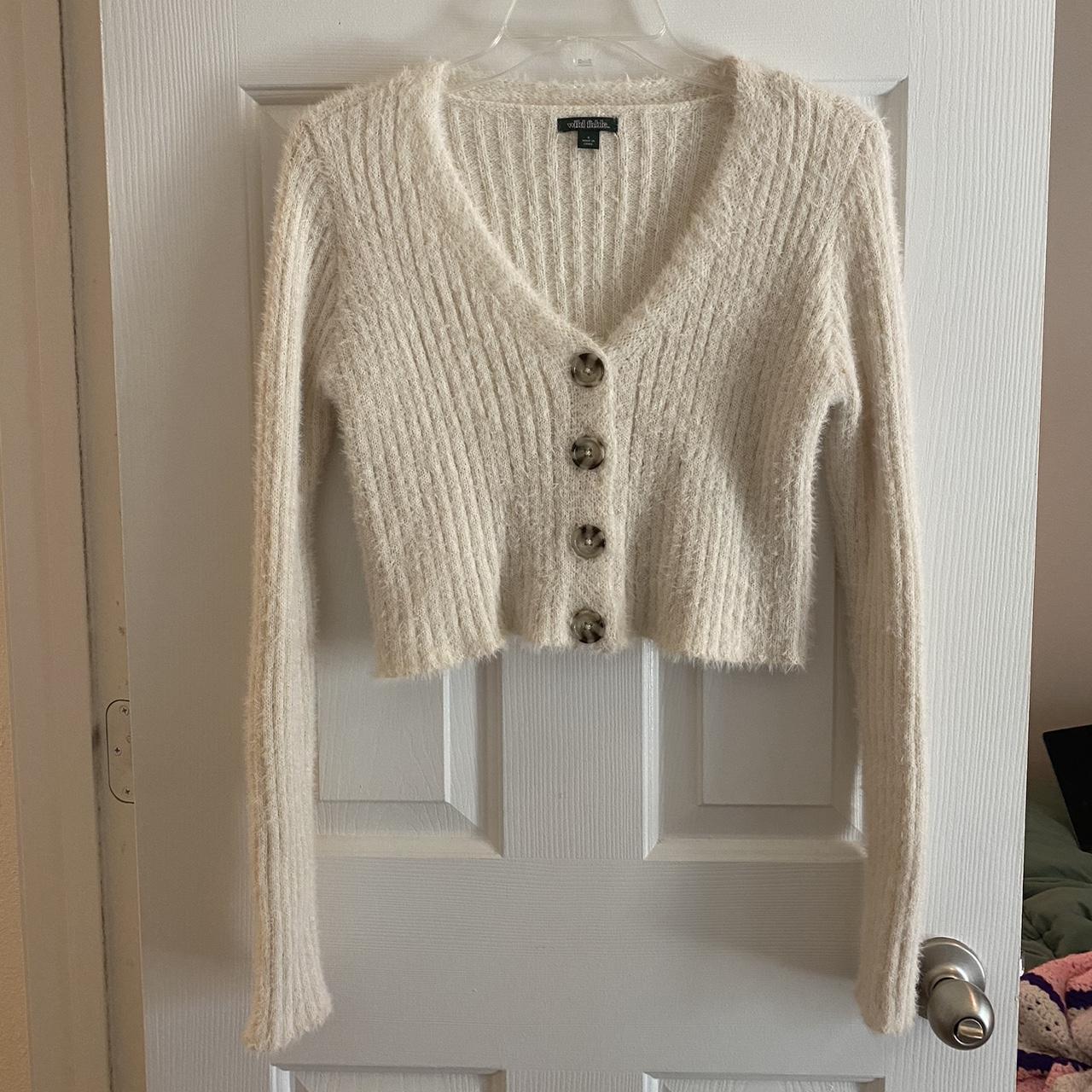 cream Wild fable sweater! in like new condition and - Depop