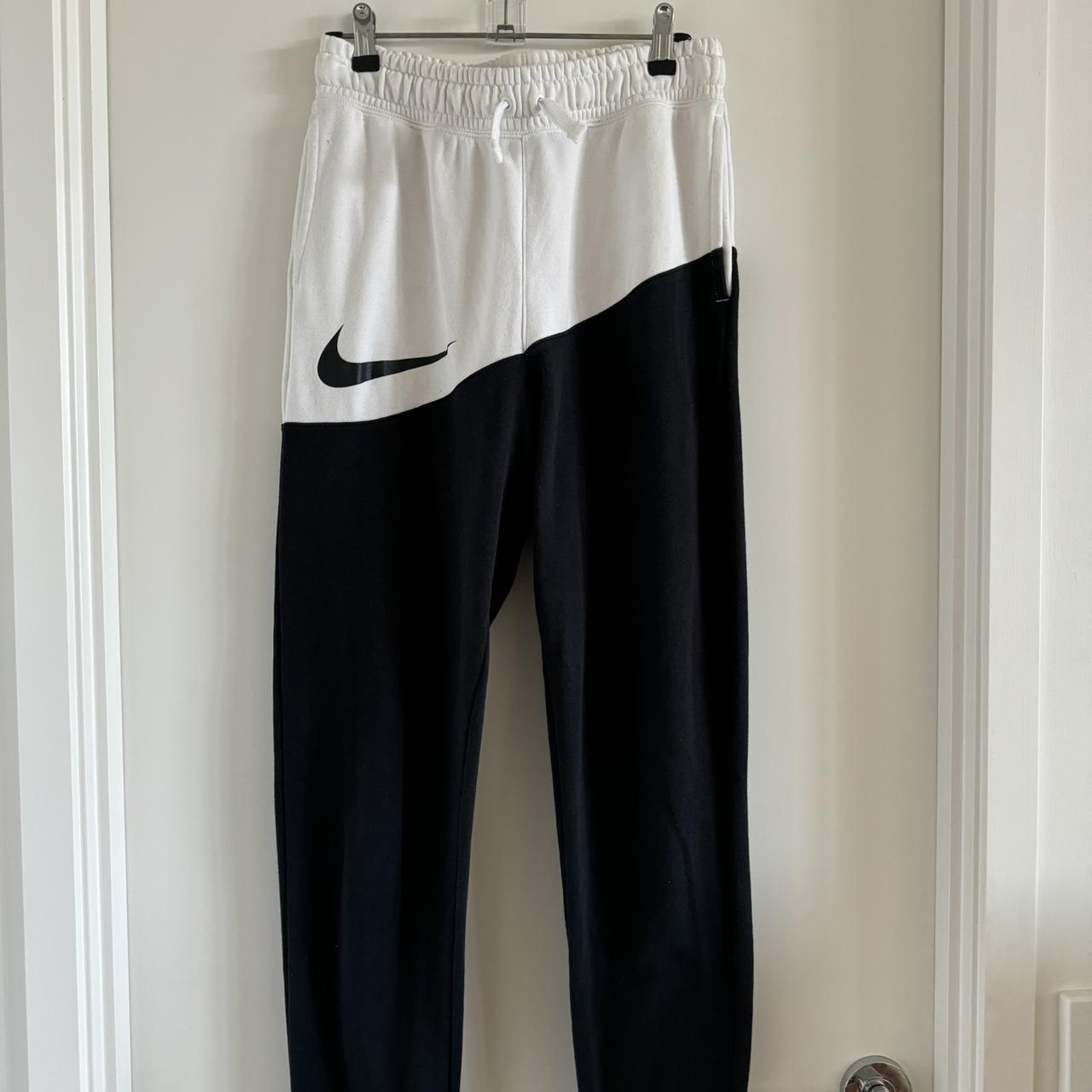 Nike Youth Unisex XL Joggers Black White contrast. Depop