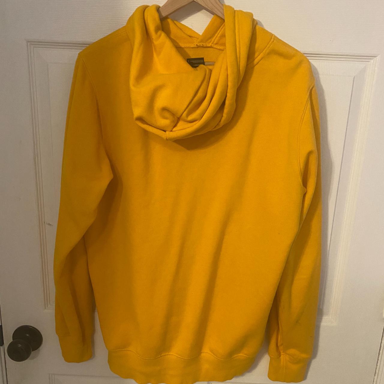 Mustard yellow north online face hoodie