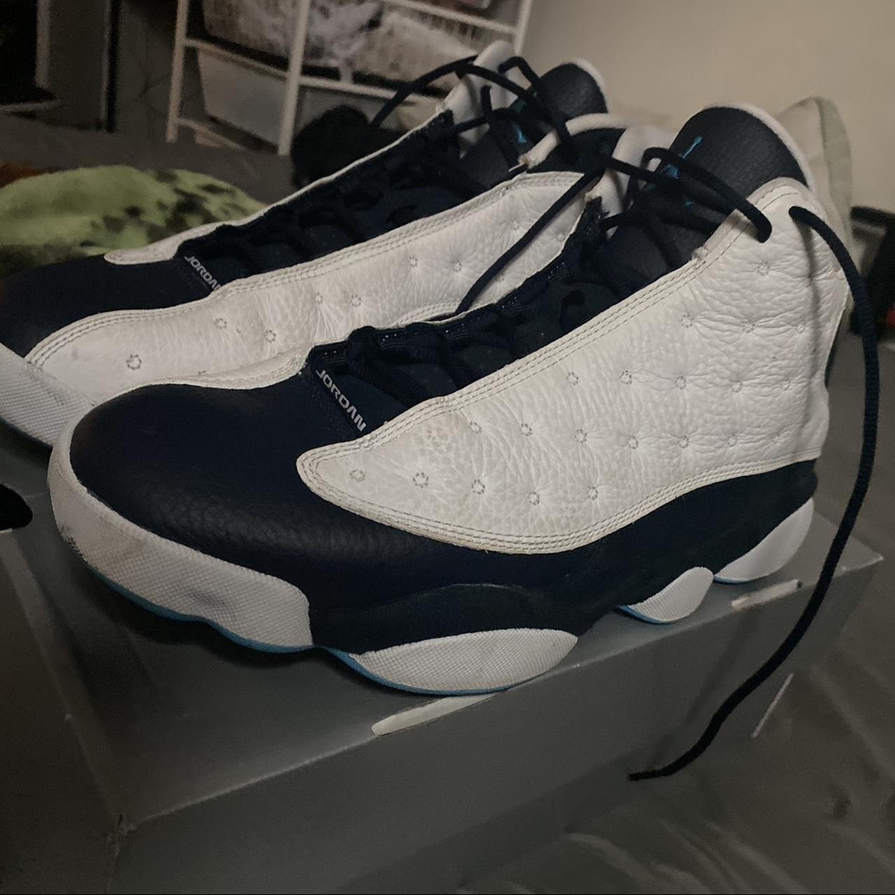 AIR JORDAN 13 RETRO OBSIDIAN ORIGINAL BOX SIZE 12... - Depop