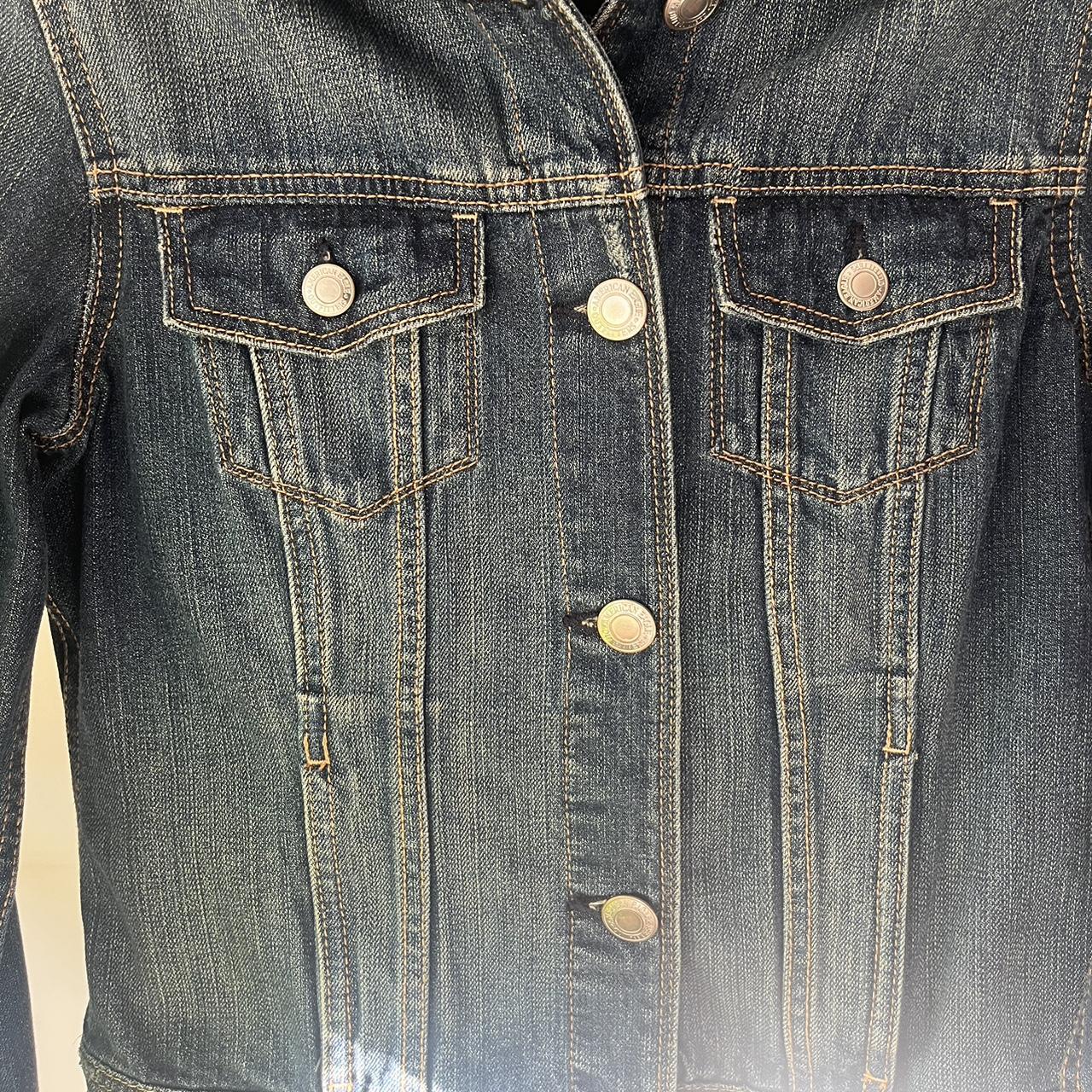 American eagle dark blue jean jacket. heavy & warm!... - Depop