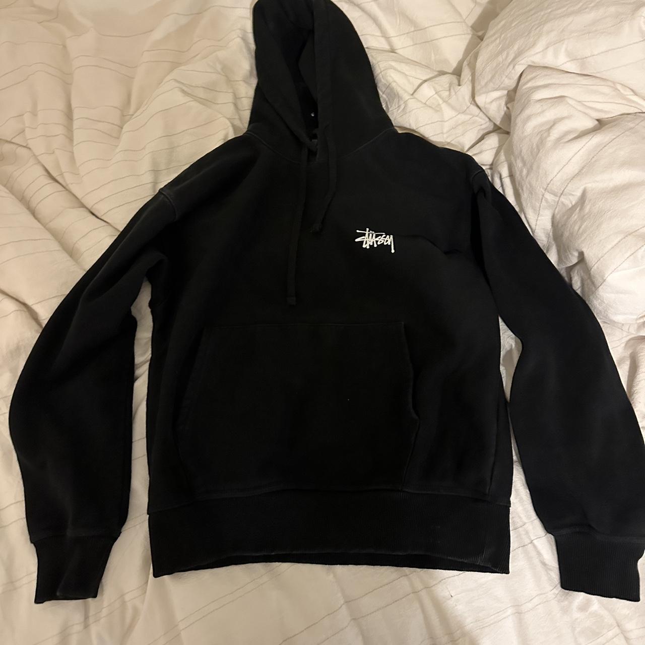 Black Stussy hoodie Small Worn maybe twice, perfect... - Depop