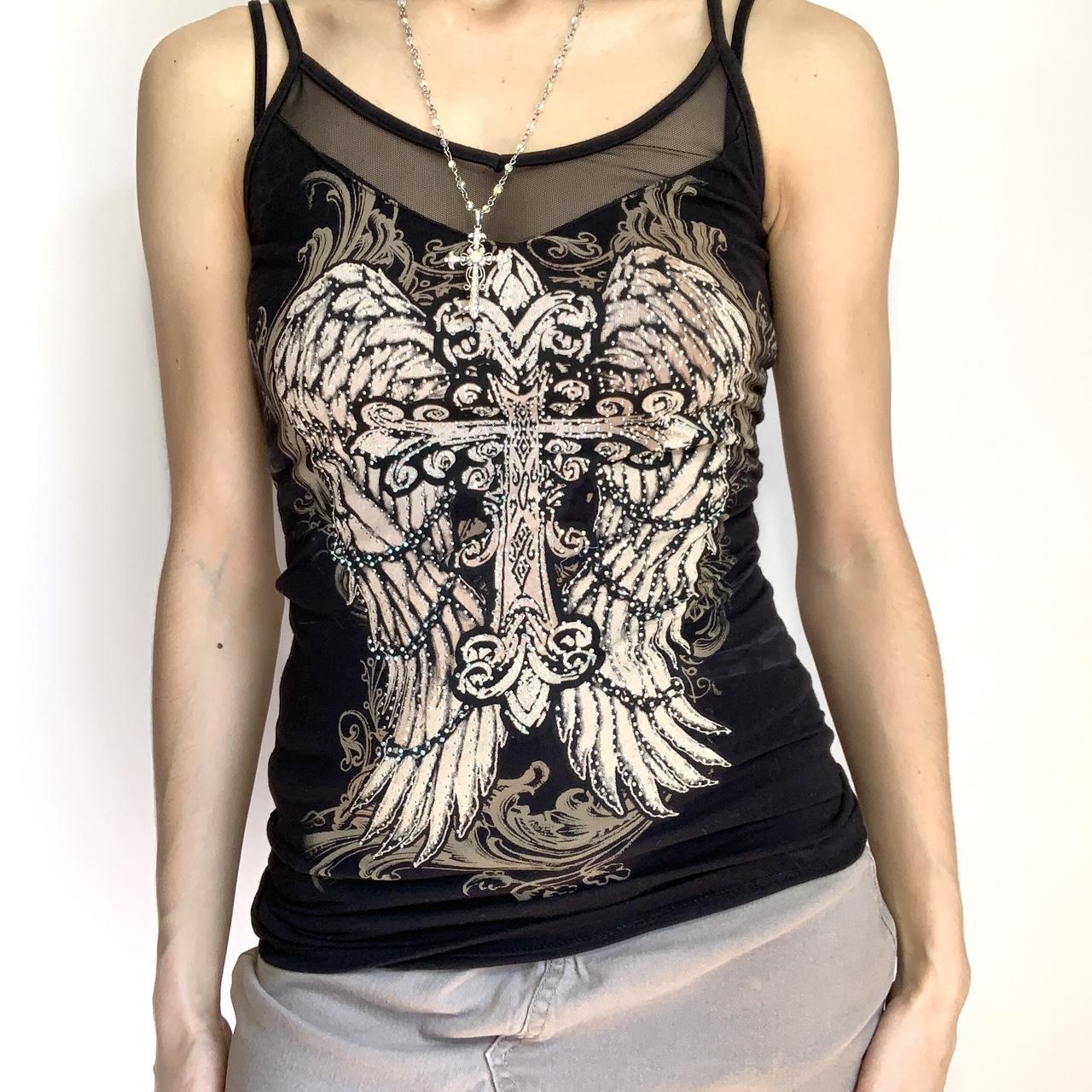 Black Rhinestone LA Tank Bling LA Tank Women's LA 