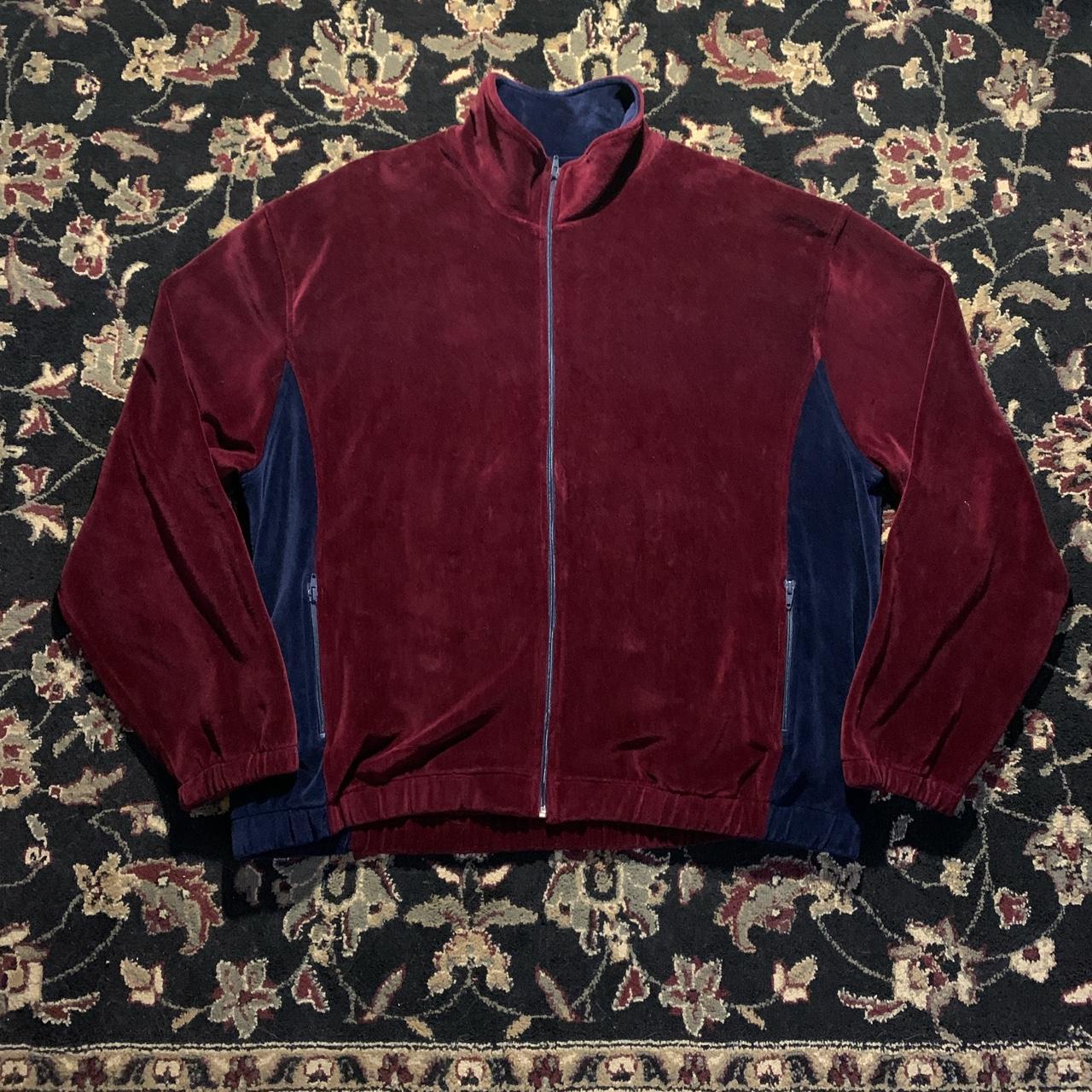 Vintage Neiman Marcus Suede Full zip jacket - Dark... - Depop