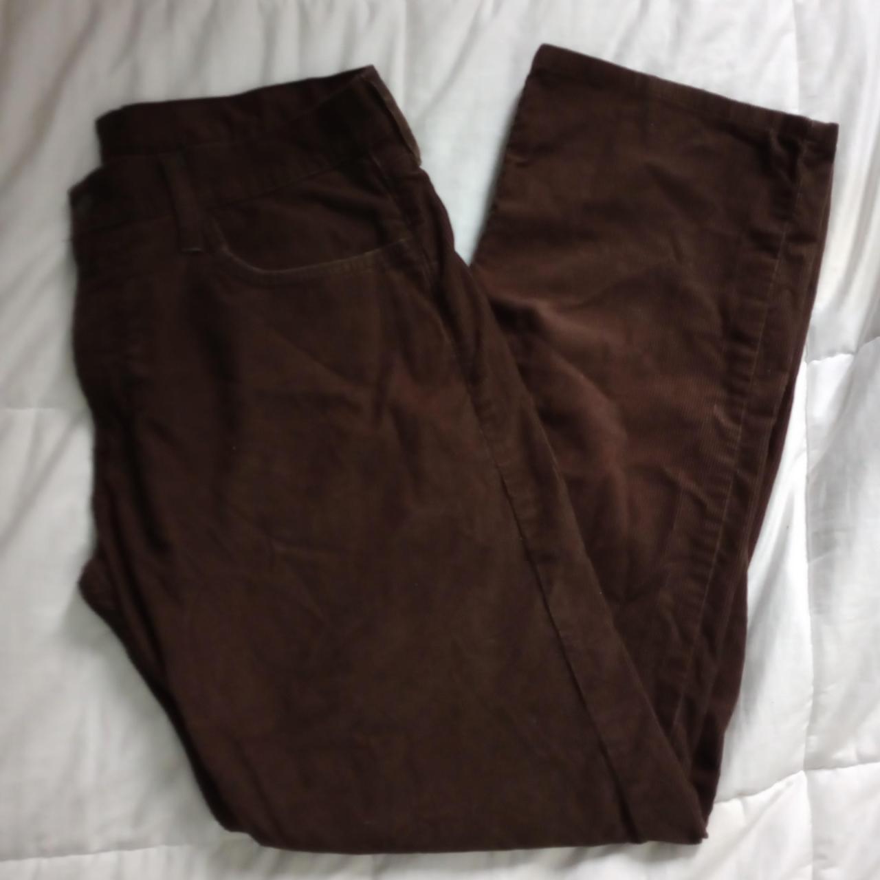 Brown Stripe Pants, not sure the brand, used it once... - Depop