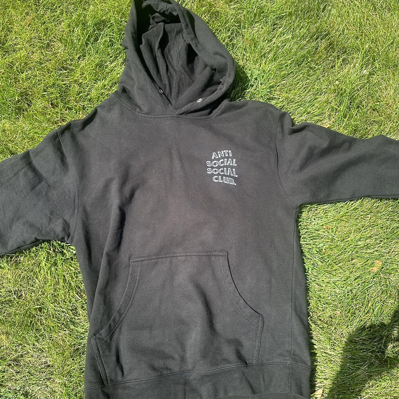 Anti social social club burnout hoodie size medium