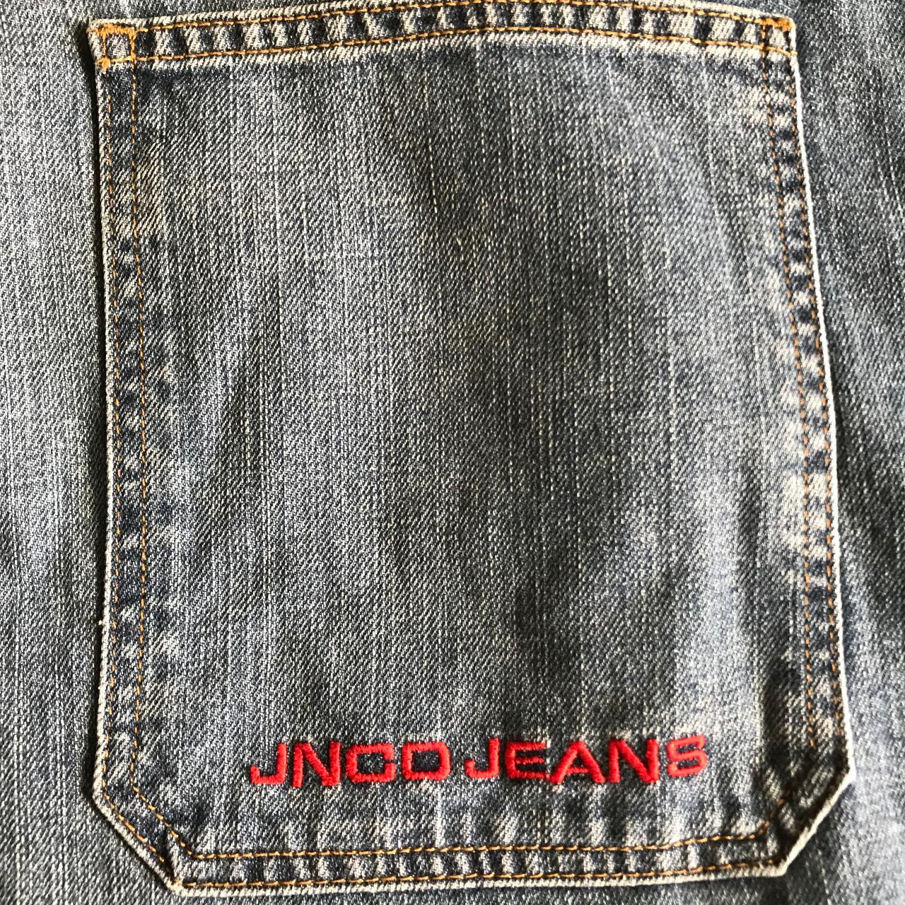 JNCO jeans with heart and crown patch. In good... - Depop