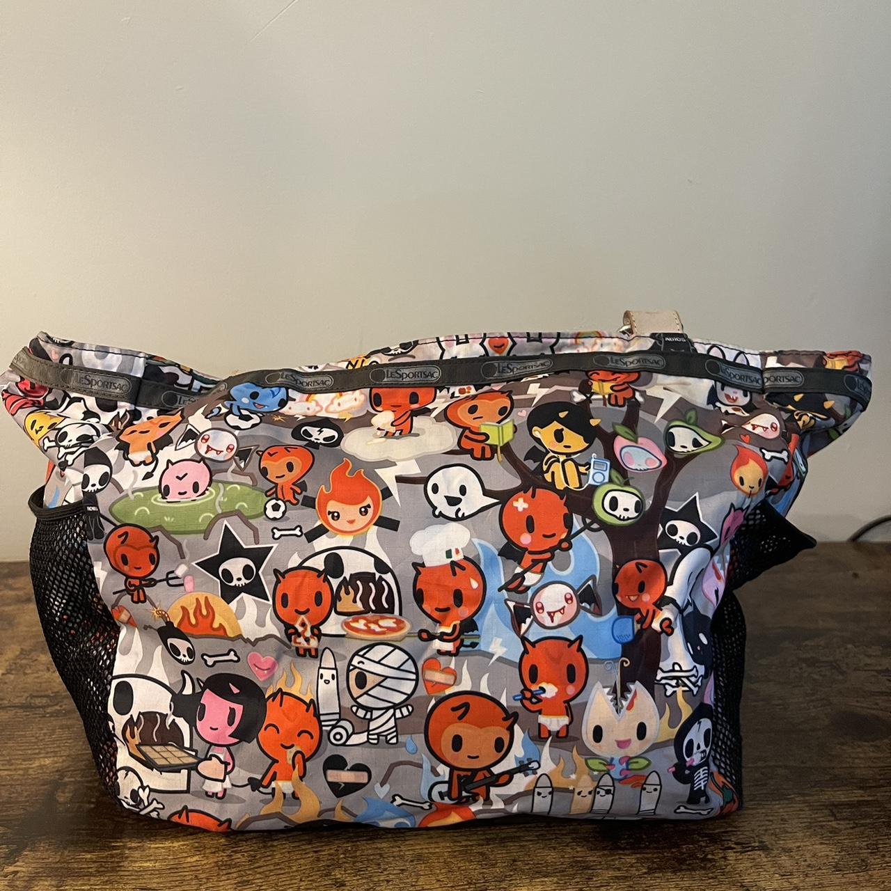 y2k RARE collapsable/ foldable lesportsac tote bag - Depop