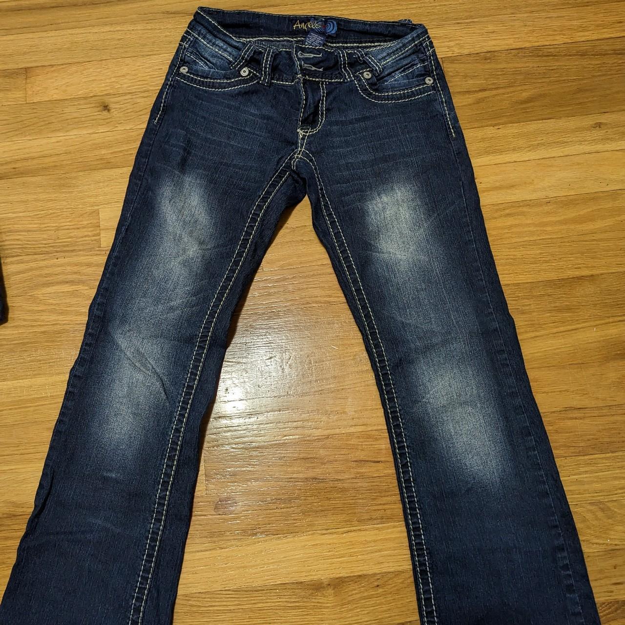 Free Shipping Y2k Back Pocket Jeans With White - Depop