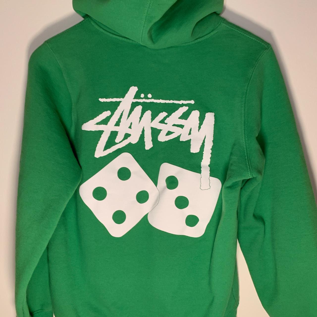 Y2K Stussy dice hoodie. Great condition. Sick. Green | Depop