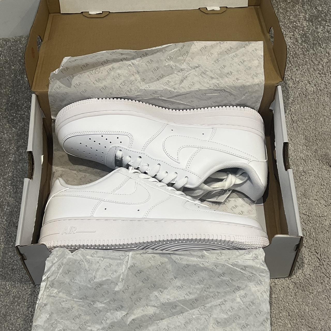 size 4 white air forces