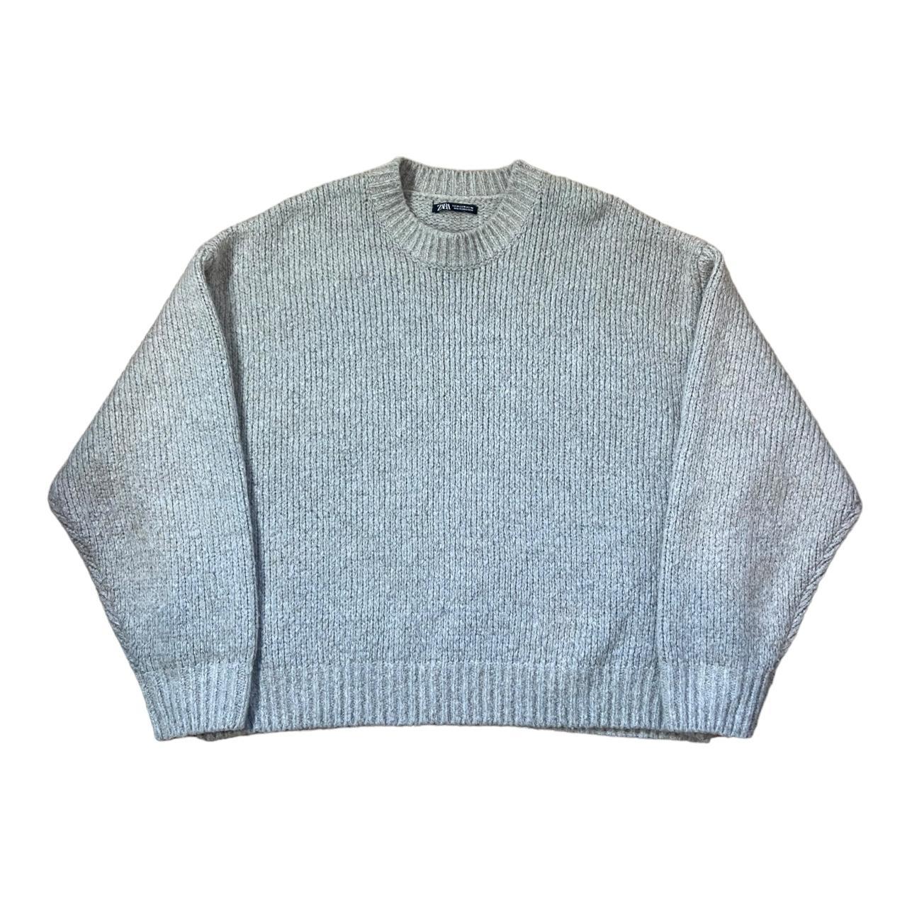 Zara cream knit jumper Size Medium (Boxy... - Depop