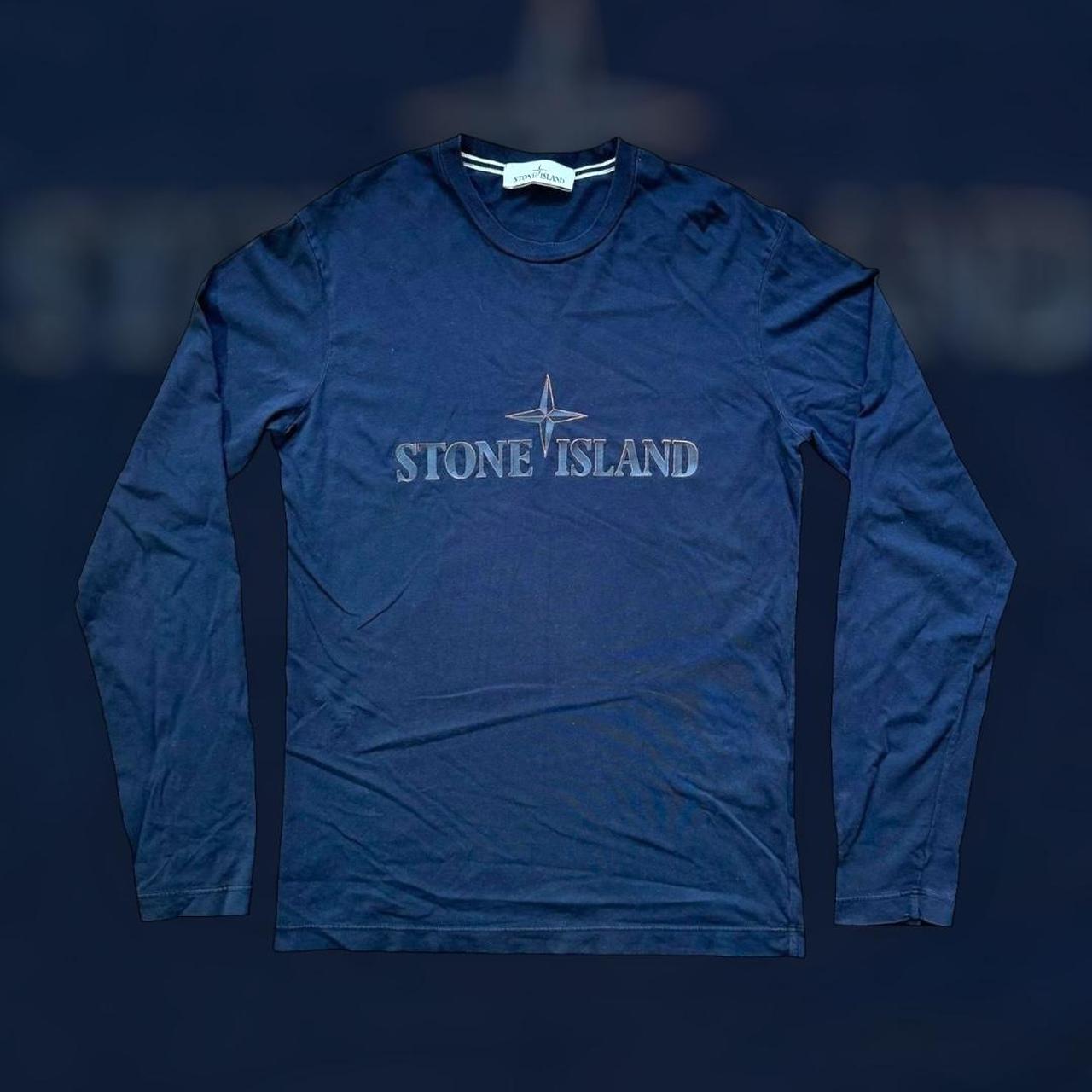 HOT Navy Stone Island Long T Shirt 1640 Stone Island Navy Long