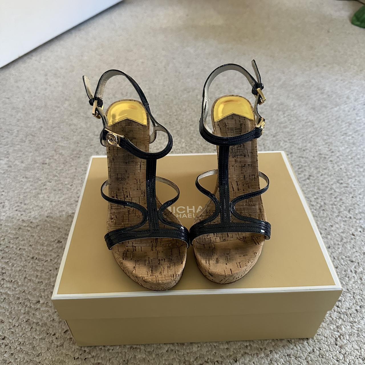 Michael Kors Dark Blue Sandals - Depop