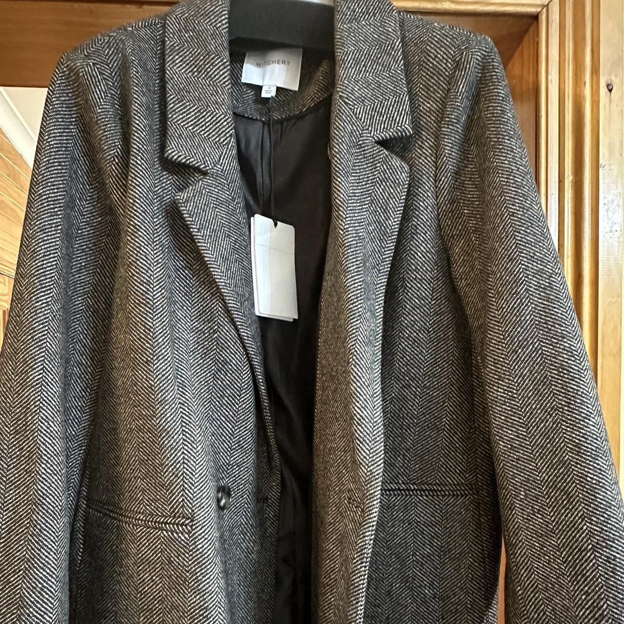 Witchery STYLE 60264616 LAKE GREY HERRINGBONE... Depop