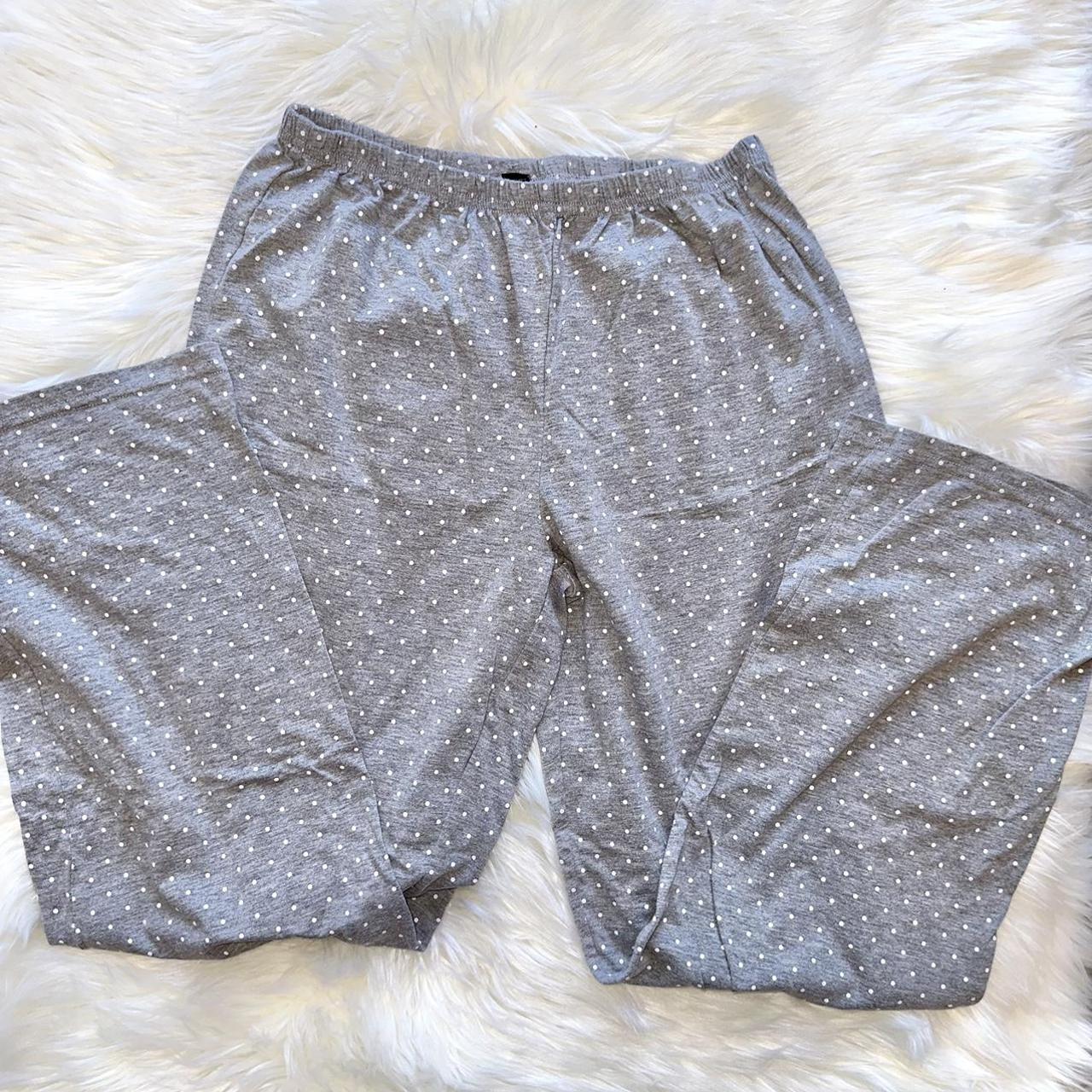 Laura Ashley Grey and White Polka Dot Pajama Set🩶,... Depop