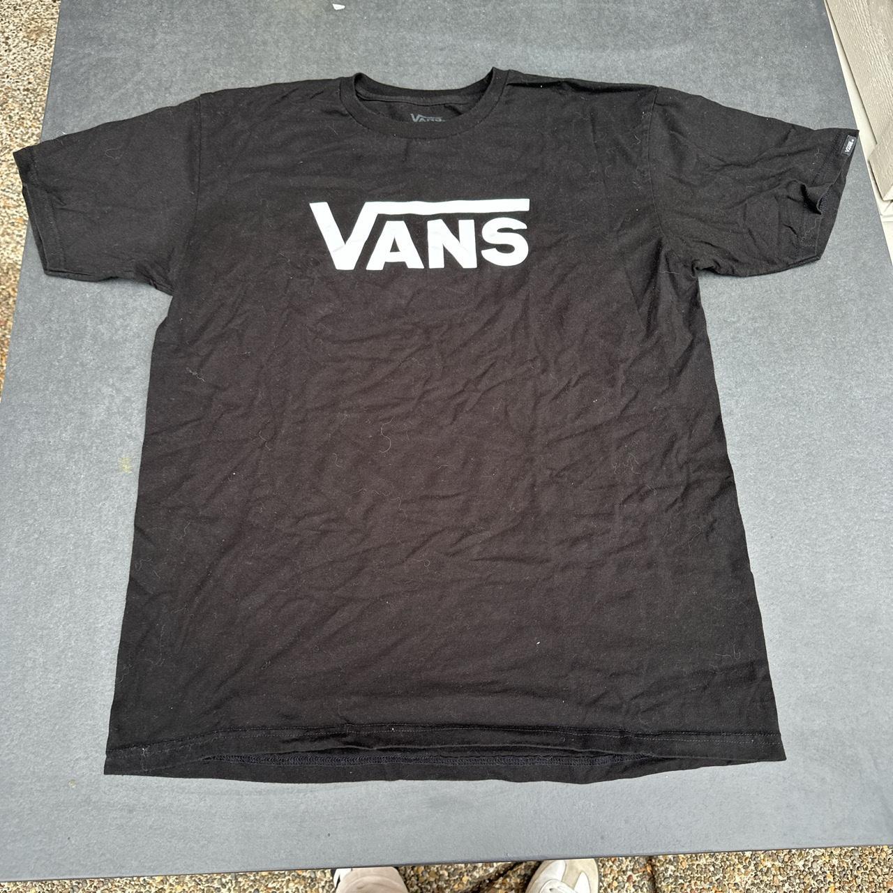 Larege black vans t shirt - Depop