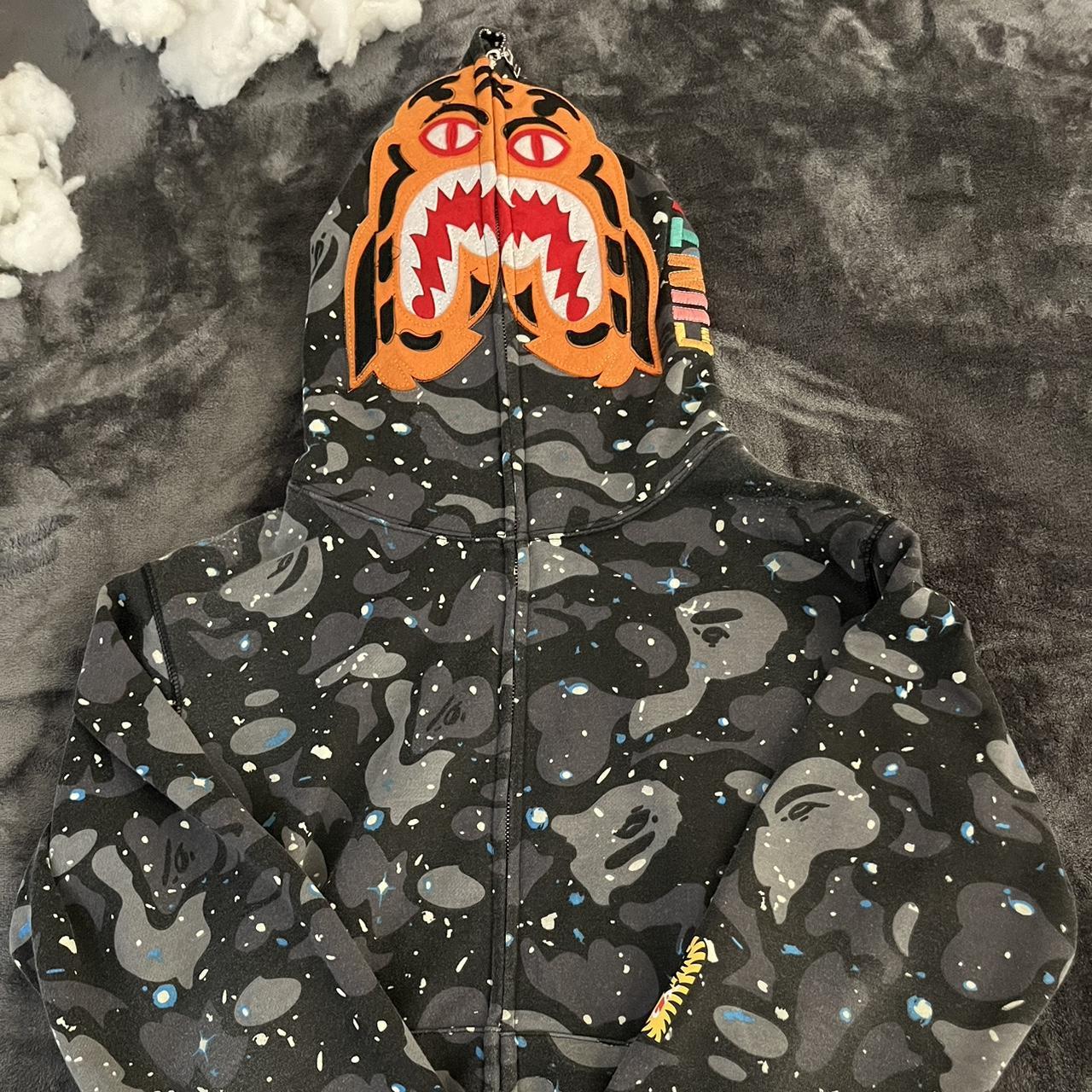 Bape Space Camp Hoodie Full Zip Up Hoodie , Worn...