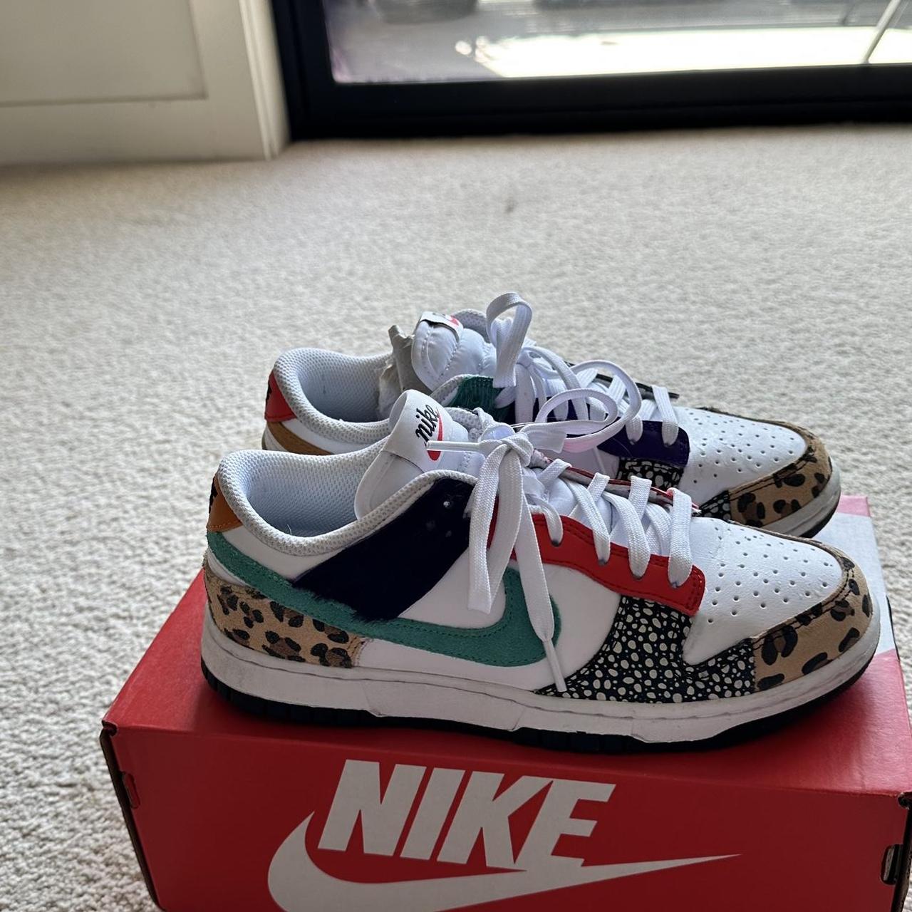 multicoloured nike dunks