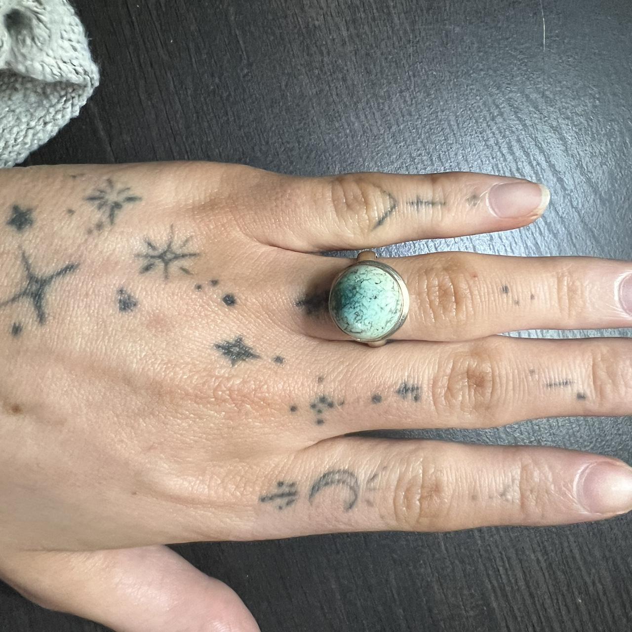 Women's Ring - Silver/Multi – Turquoise ring Size… - image 2