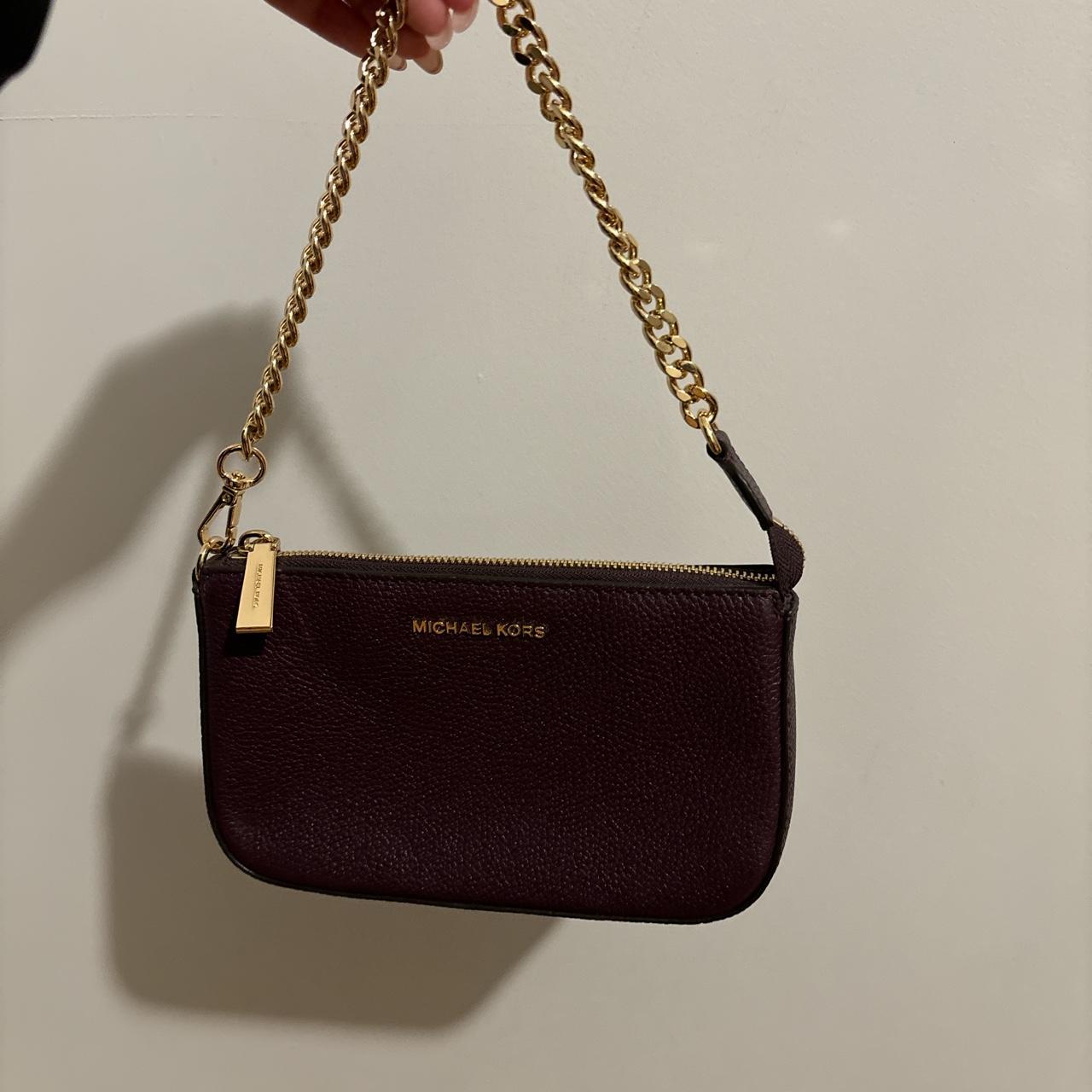 Purple and black michael kors clearance purse