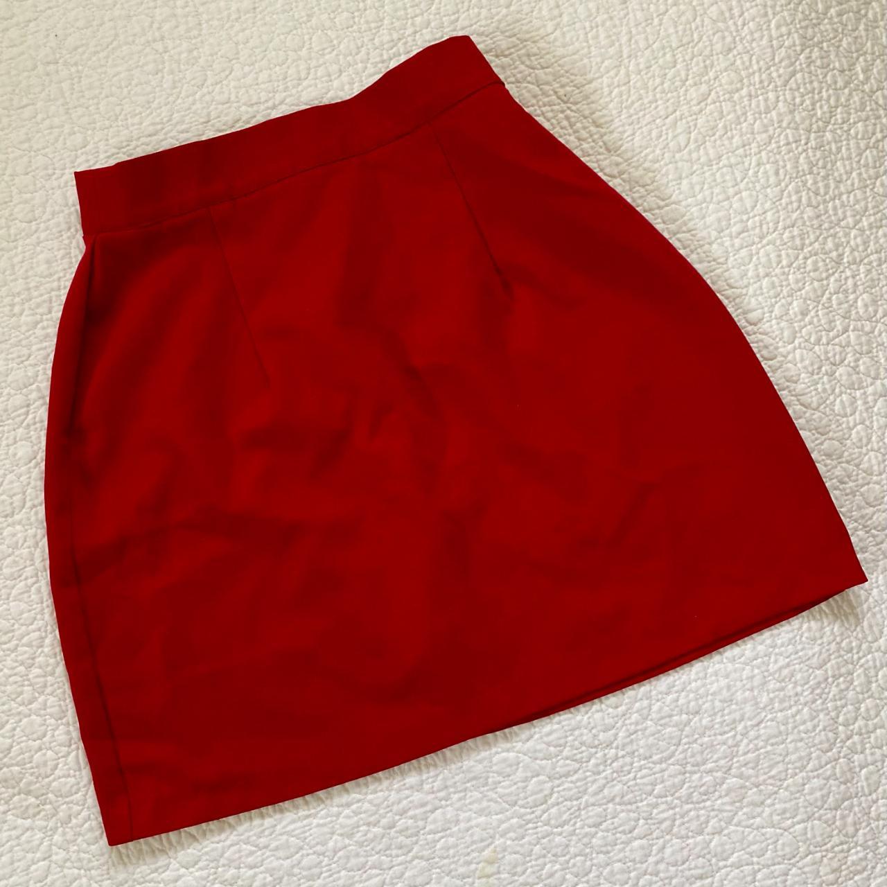 sexy vintage mini skirt Y2K vibes! SMALL/XSMALL red... - Depop