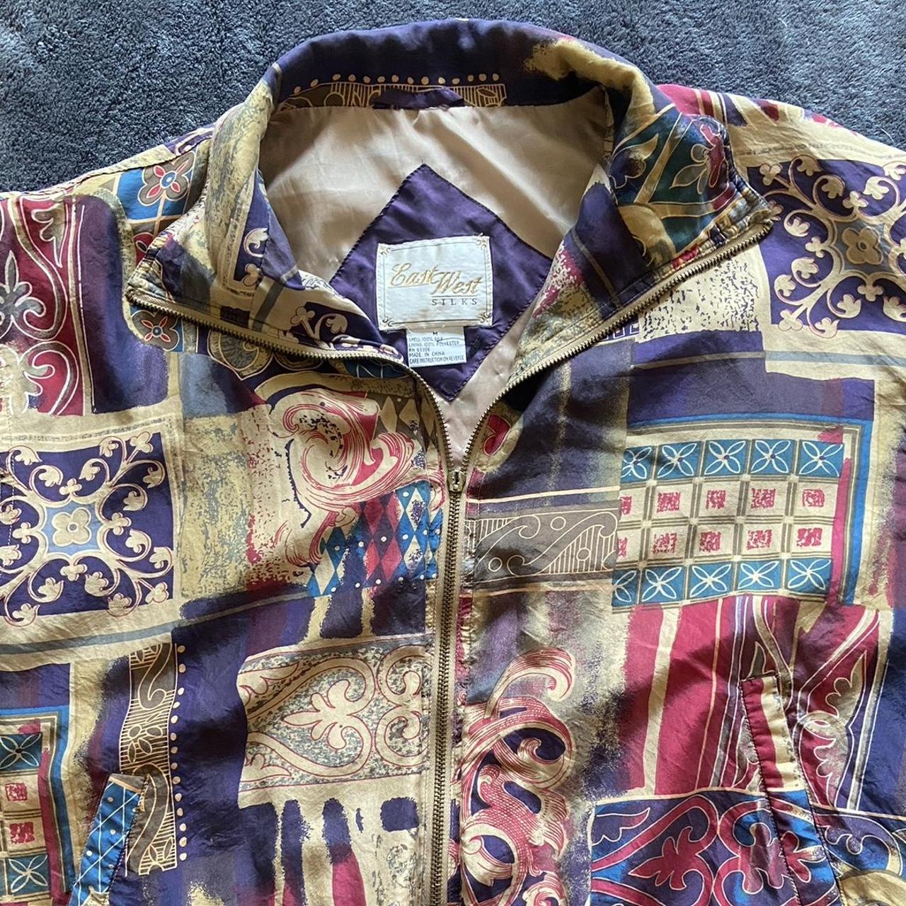 East West Silk vintage windbreaker ♛ medium fits... Depop