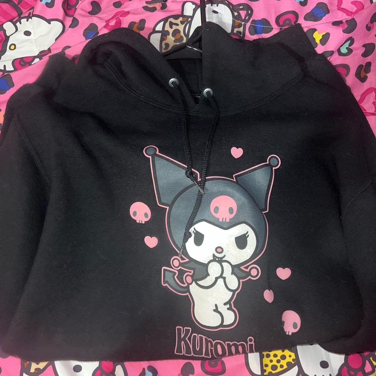 kuromi hoodie 🎀 > size xs-m > small blemishes like... - Depop
