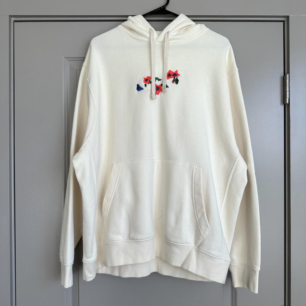 mens cream nike hoodie