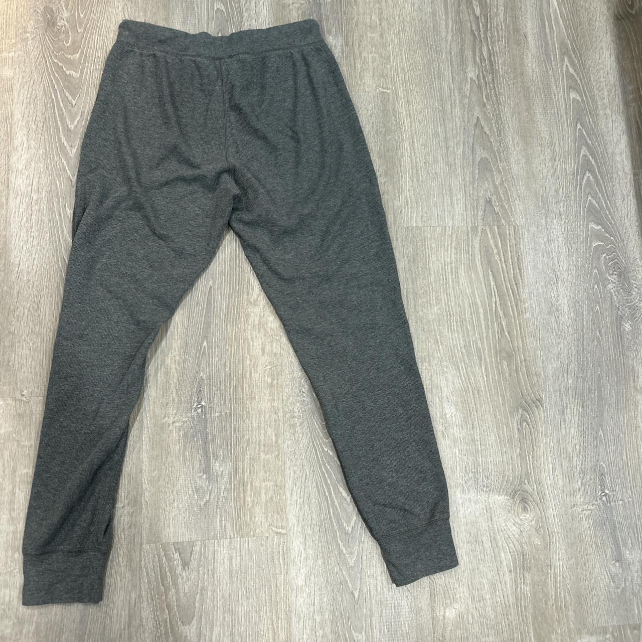 Grey medium men polo waffle knit pants (Pockets broken) - Depop