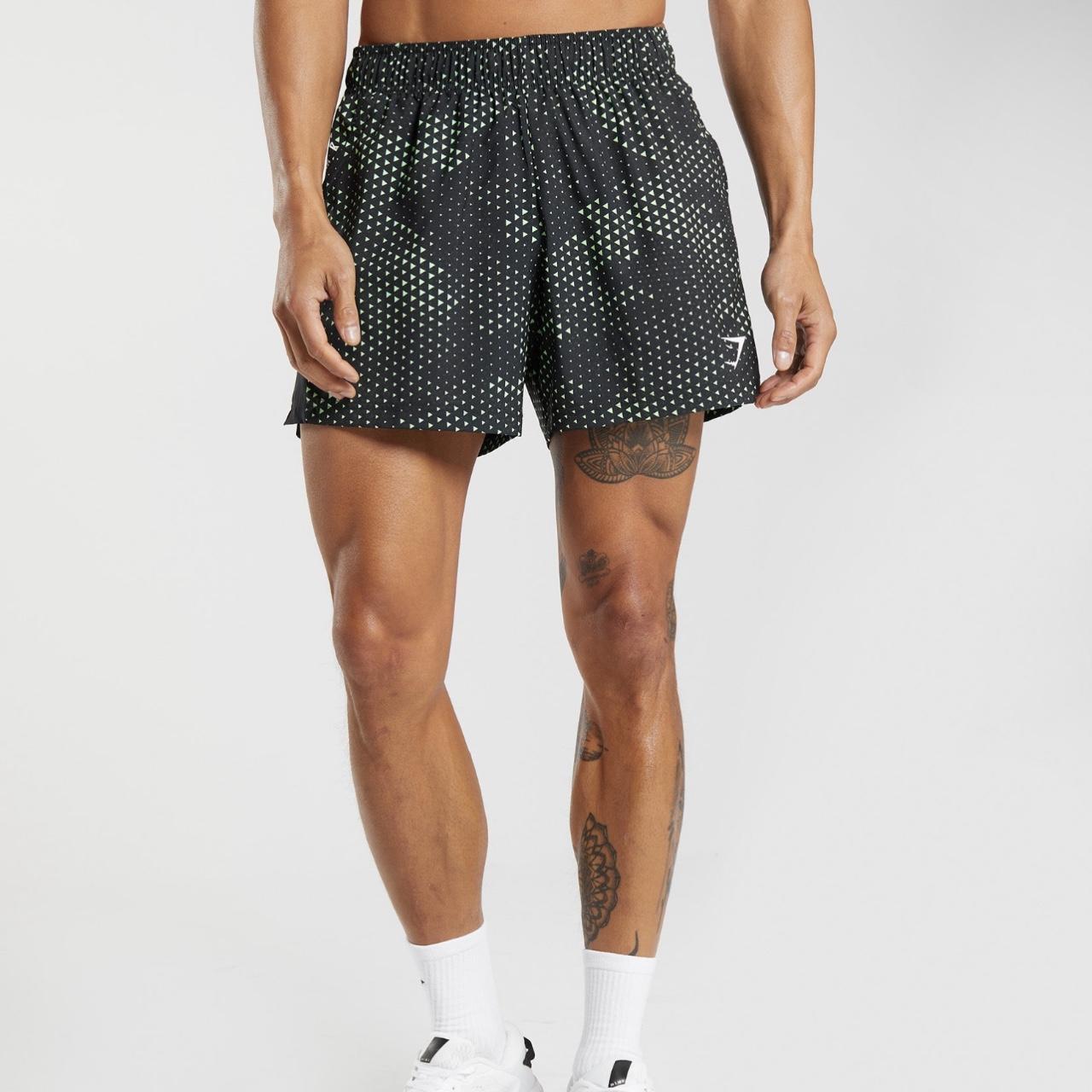 Gymshark Fluo Lime print Sport 5” inseam... Depop