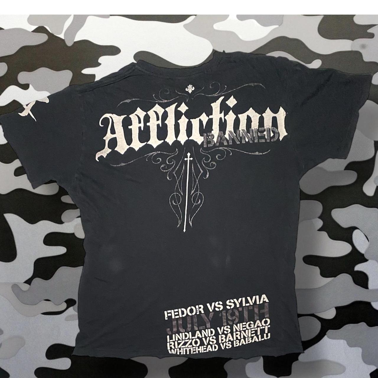Affliction Men's Black and White T-shirt