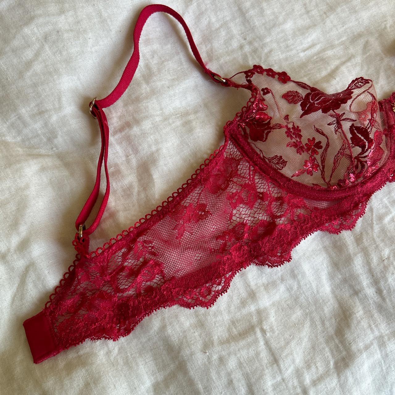 Honey Birdette Whitney bra in red. Brand new without... - Depop