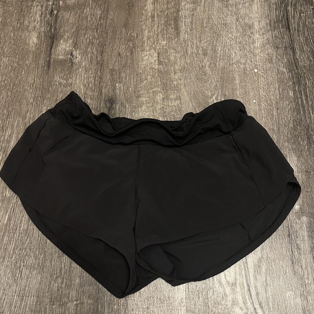 Black Lululemon shorts size 0 very comfortable 2.5 - Depop