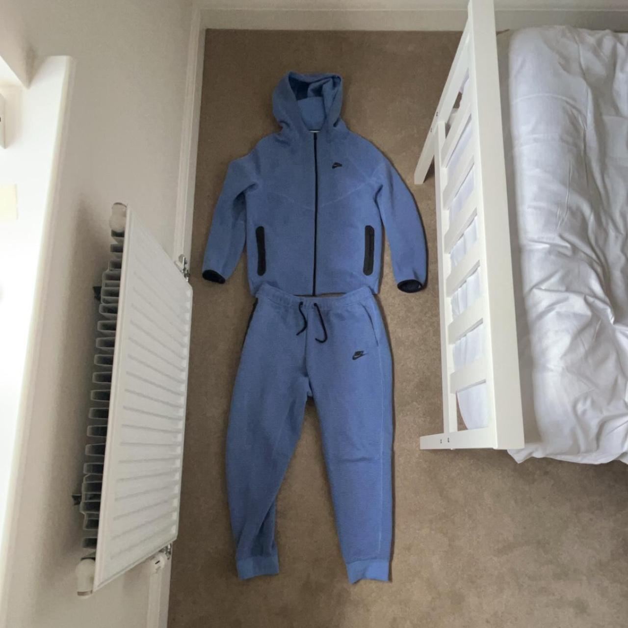 Nike tech fleece tracksuit new season blue edition Depop