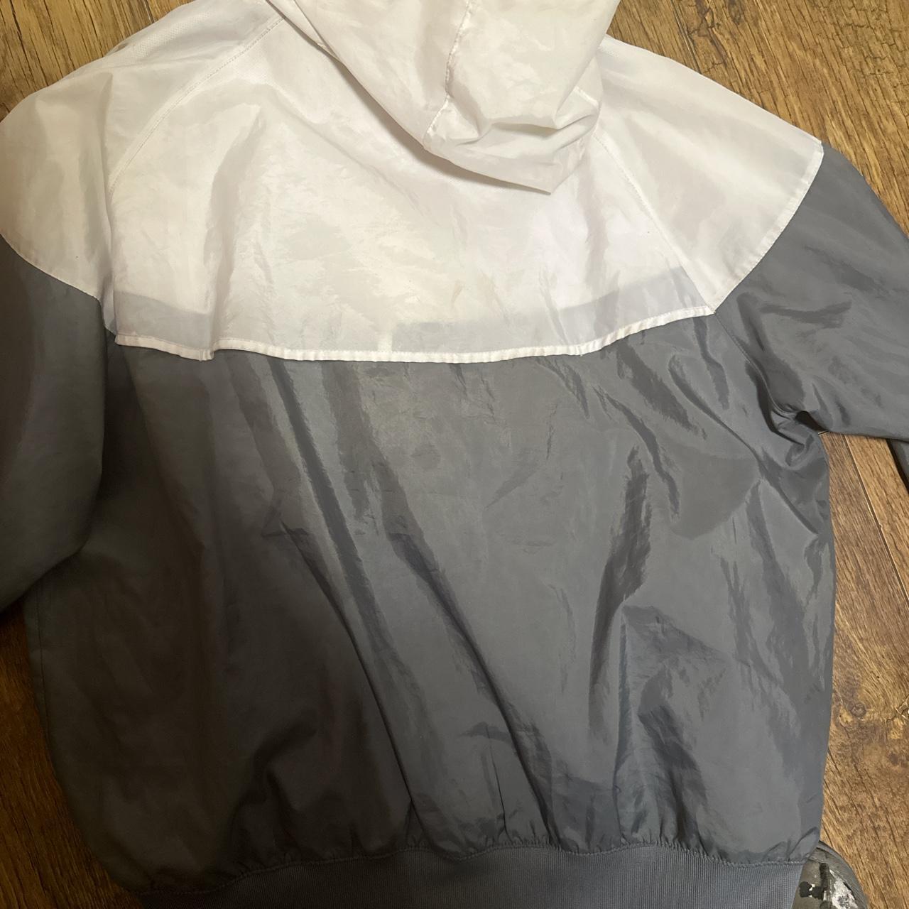 Medium grey and white Nike jacket, worn once Depop
