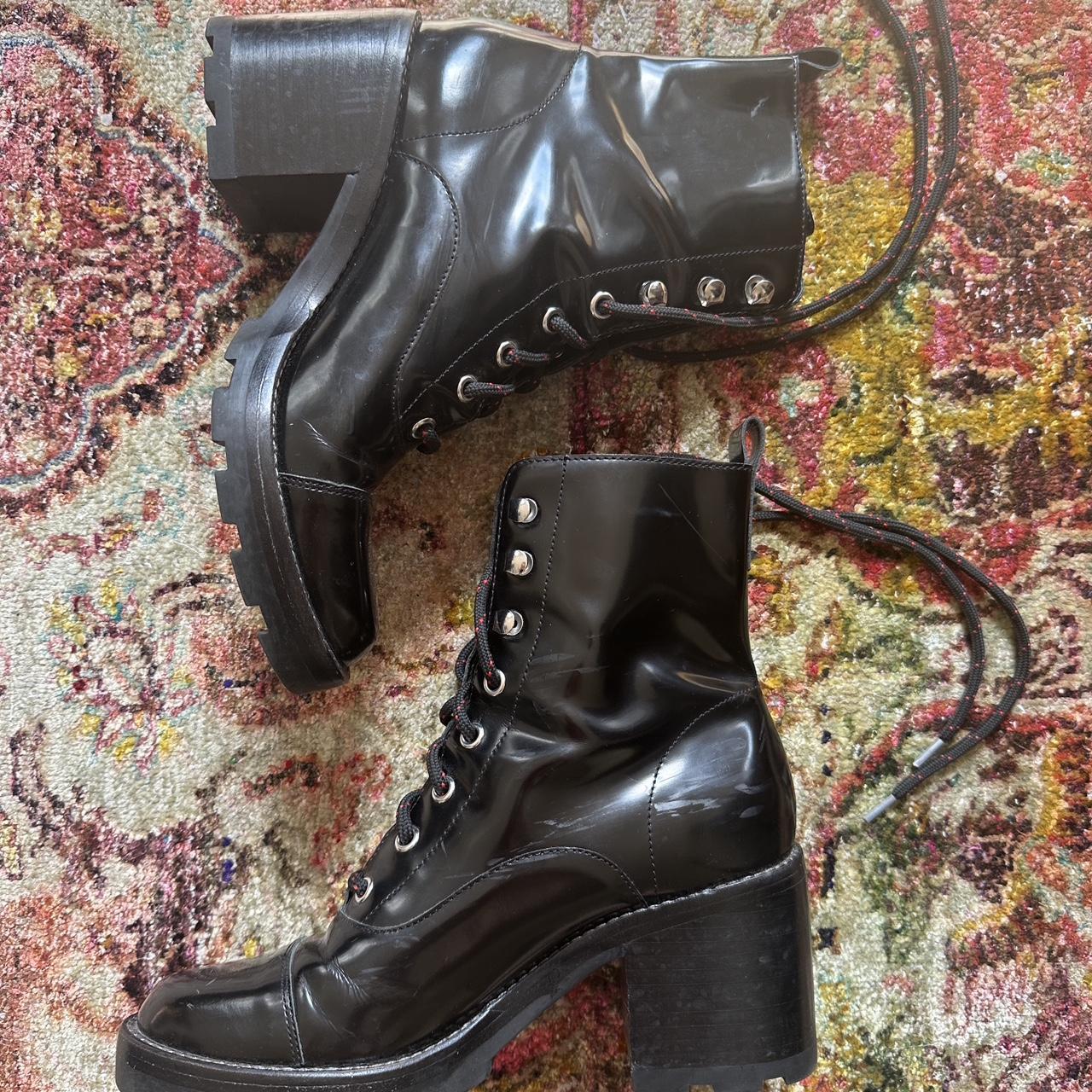marc fisher patent leather boots