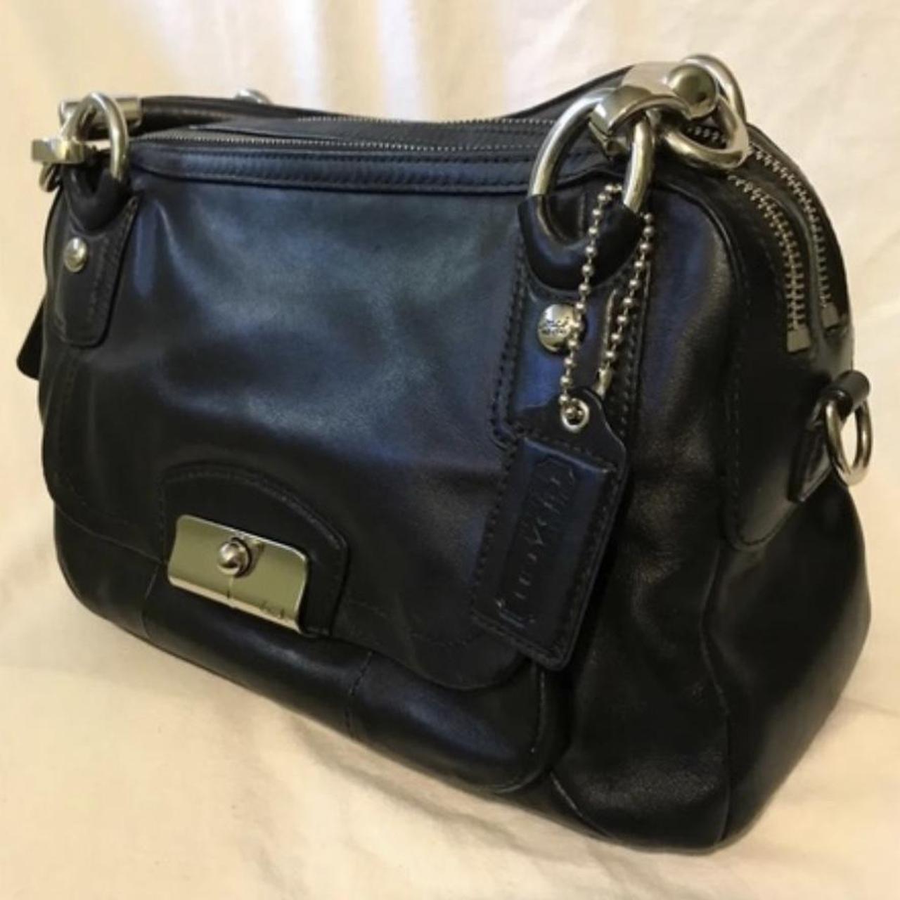 vintage coach krisin double zip leather purse ꕤ... - Depop