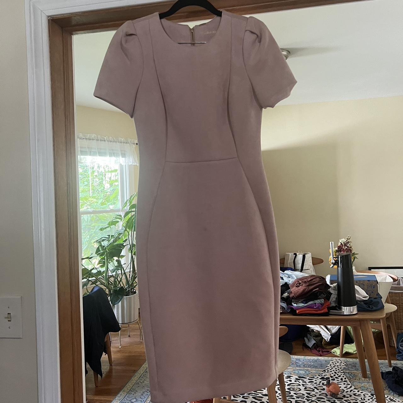 Calvin klein blush pink hot sale dress