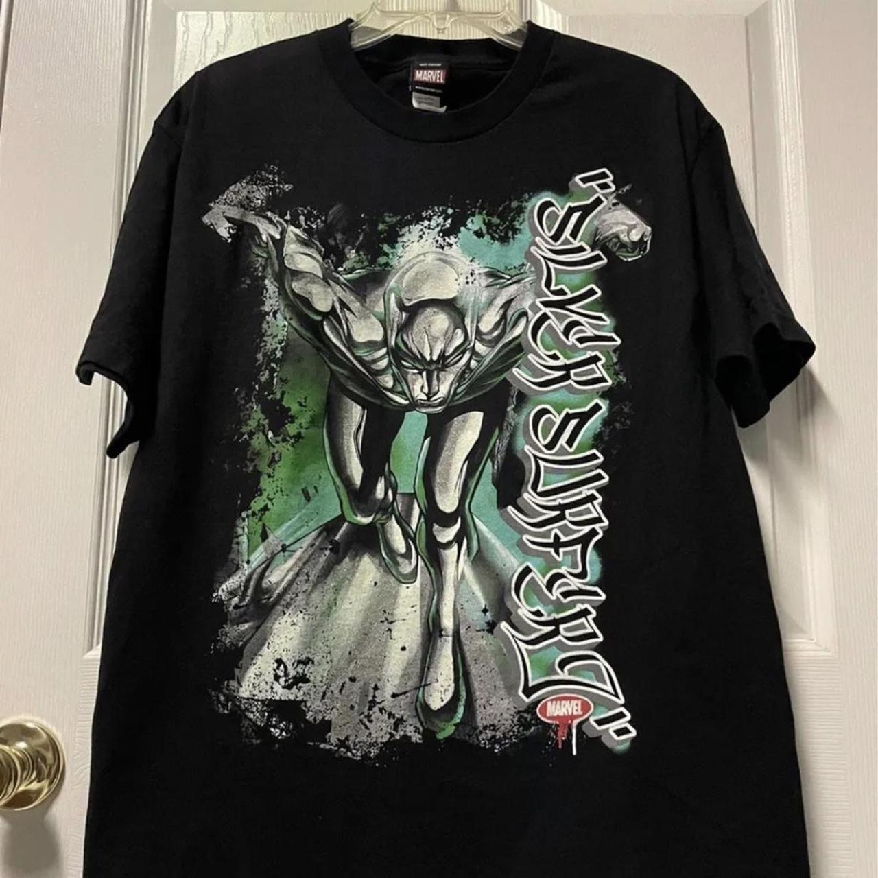 Vintage Y2K Marvel Mad Engine Silver Surfer Graphic...