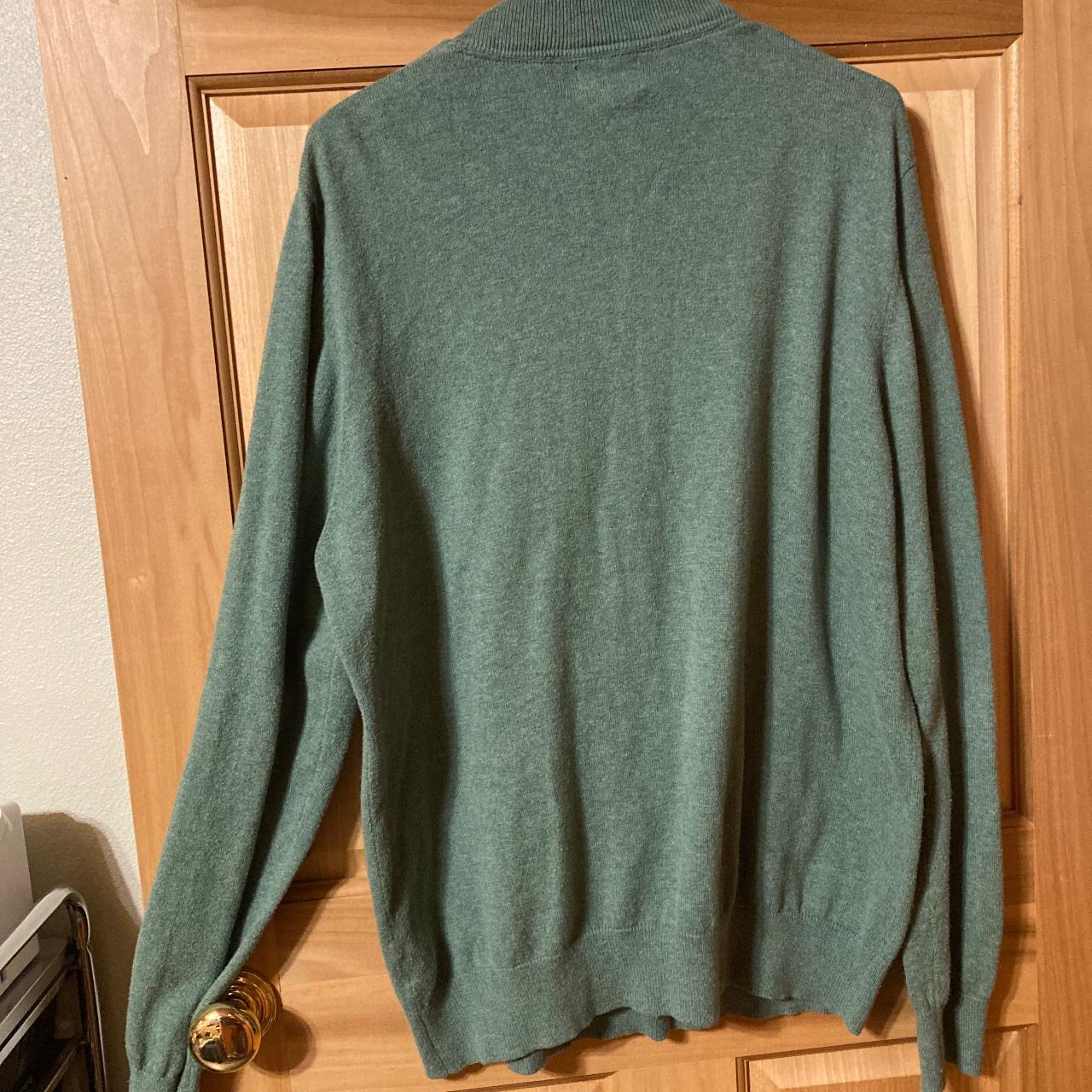 L.L. Bean Cotton and Cashmere Quarter Zip Sweater in... - Depop