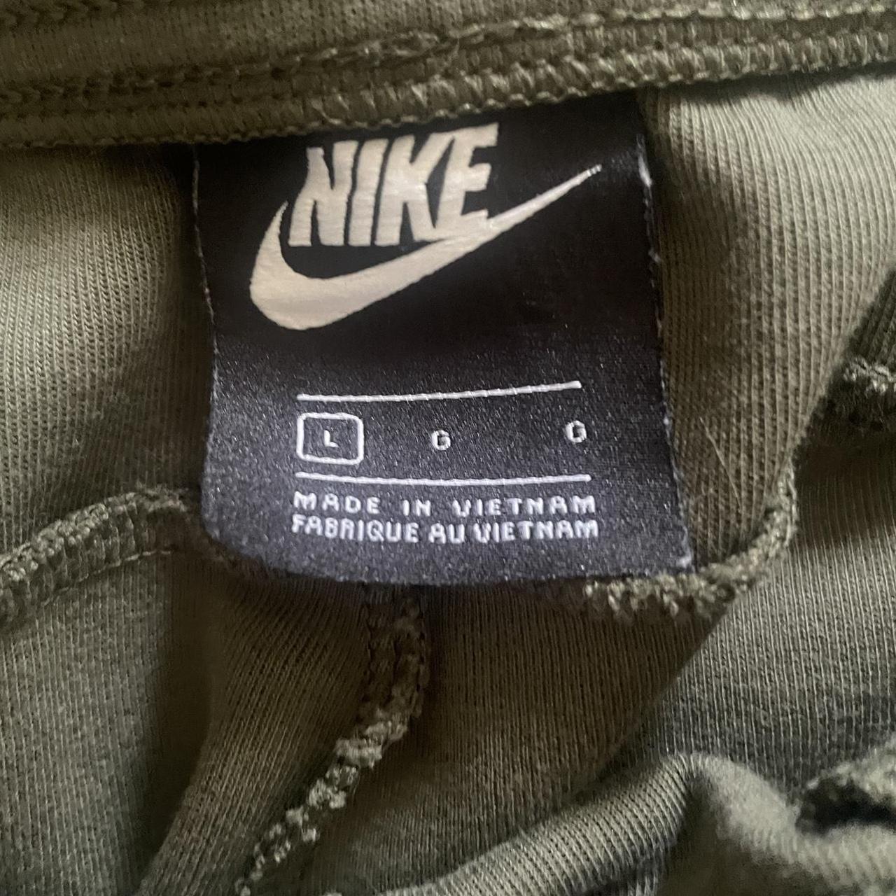 Army Green Nike Tech Fleece Shorts Size - L Very... - Depop