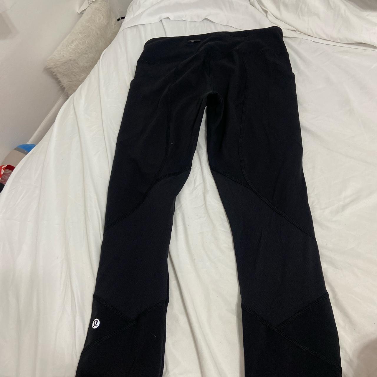 Black Lululemon leggings with pockets size 4 brand new - Depop