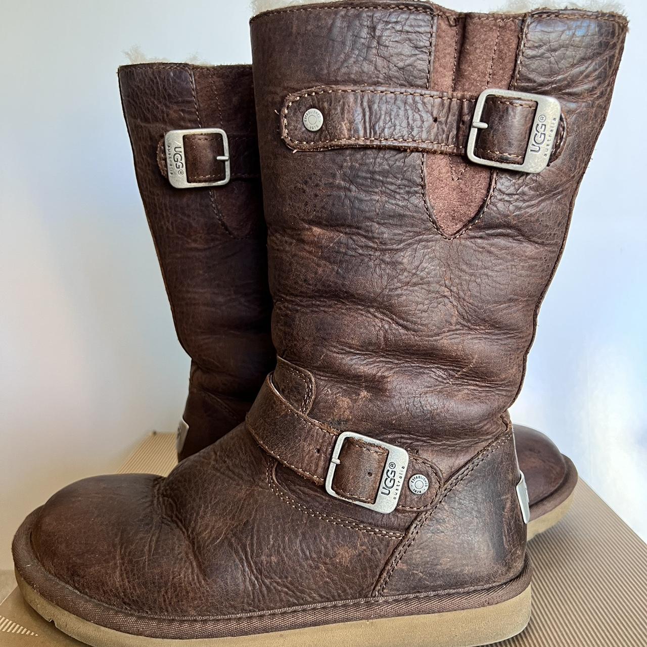 Used UGG Kensington Mid Calf Boot Adjustable straps Depop