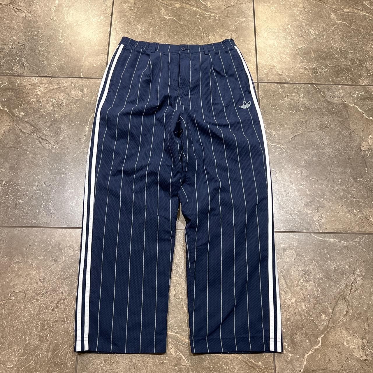 Vintage Striped Adidas Pants Size M Condition... - Depop