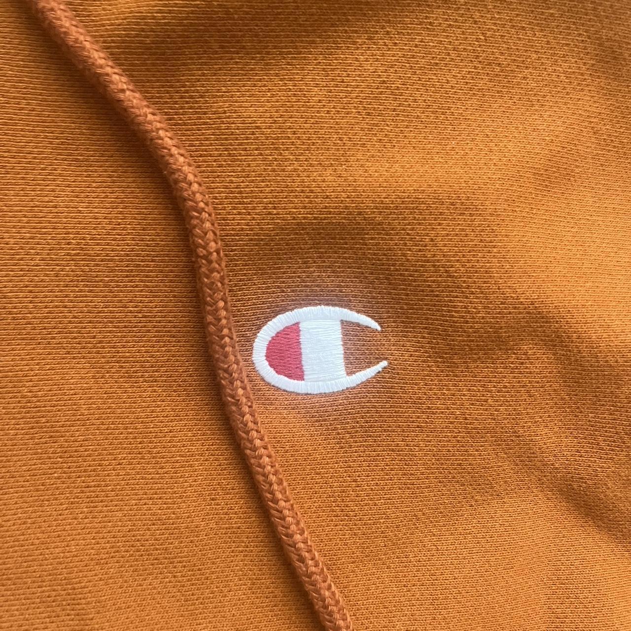 Like new Champion Cropped Hoodie -Size Small -Burnt | Depop