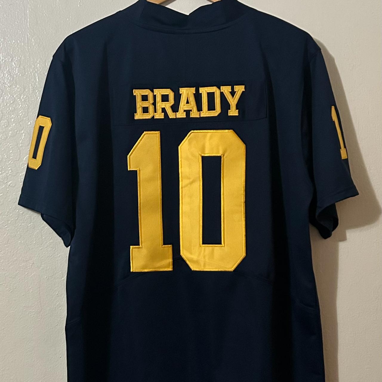 Men's Jordan Brand Tom Brady White Michigan Wolverines Alumni Game Jersey