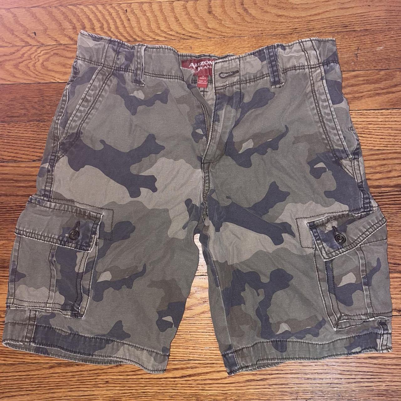 Boys Size 14 Husky Arizona Jean Co. olive camo cargo... Depop