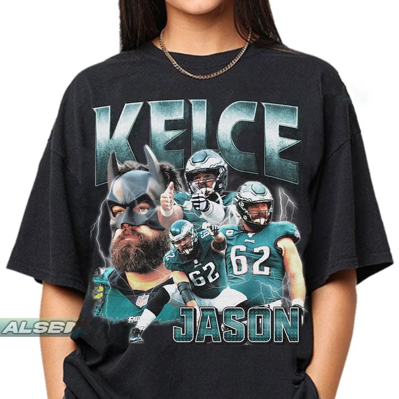 Jason Kelce Shirt, Vintage 90s Center Homage, Retro... - Depop