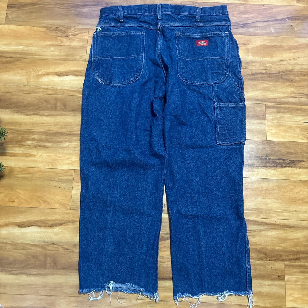 baggy dickies carpenter jeans size 36 top to bottom... - Depop